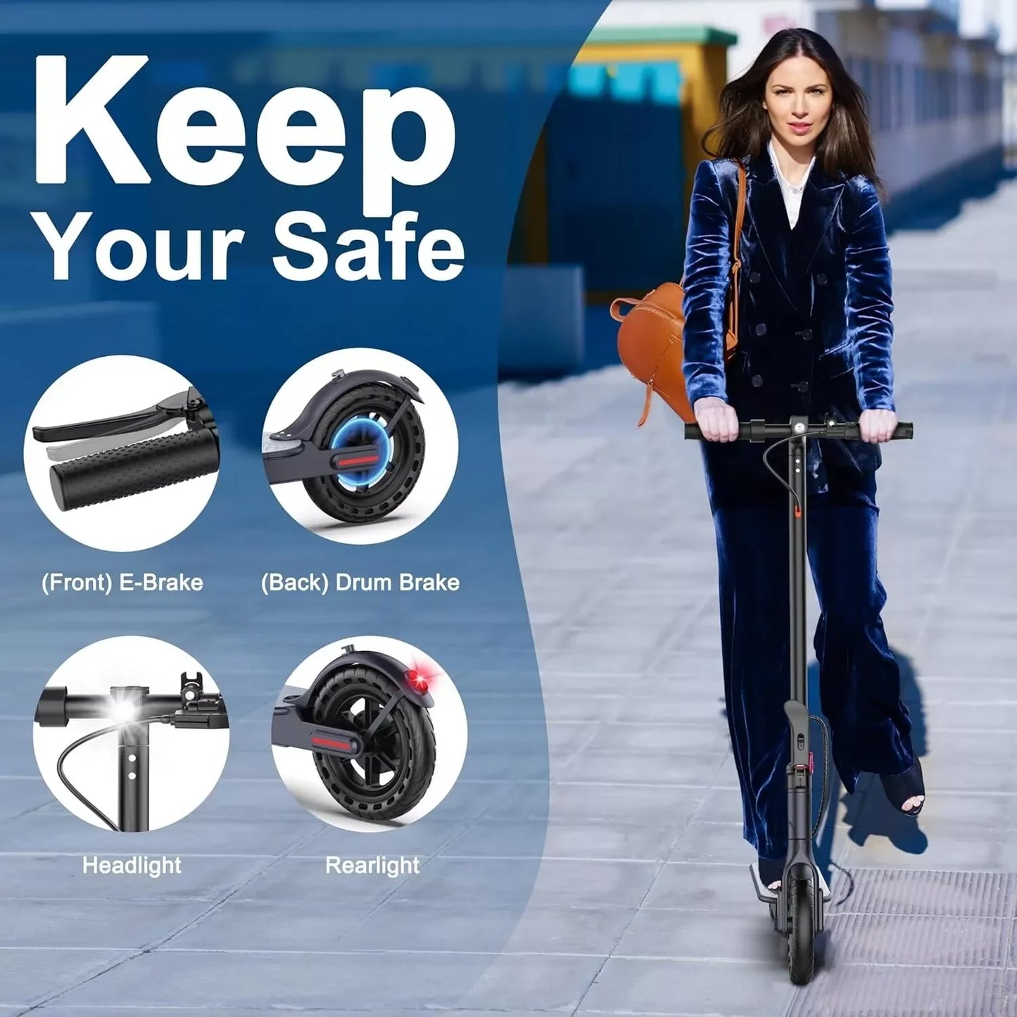 Electric Scooter 350W 19mph APP Smart Control Scooter 8.5inch tire Folding Electric Scooter