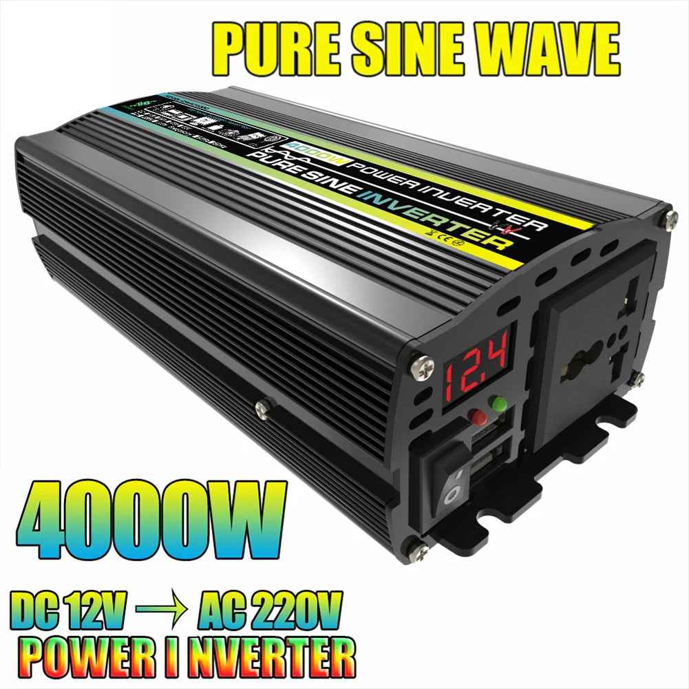 10000W/12000W Car Inverter LCD Display Vehicle Smart Inverter