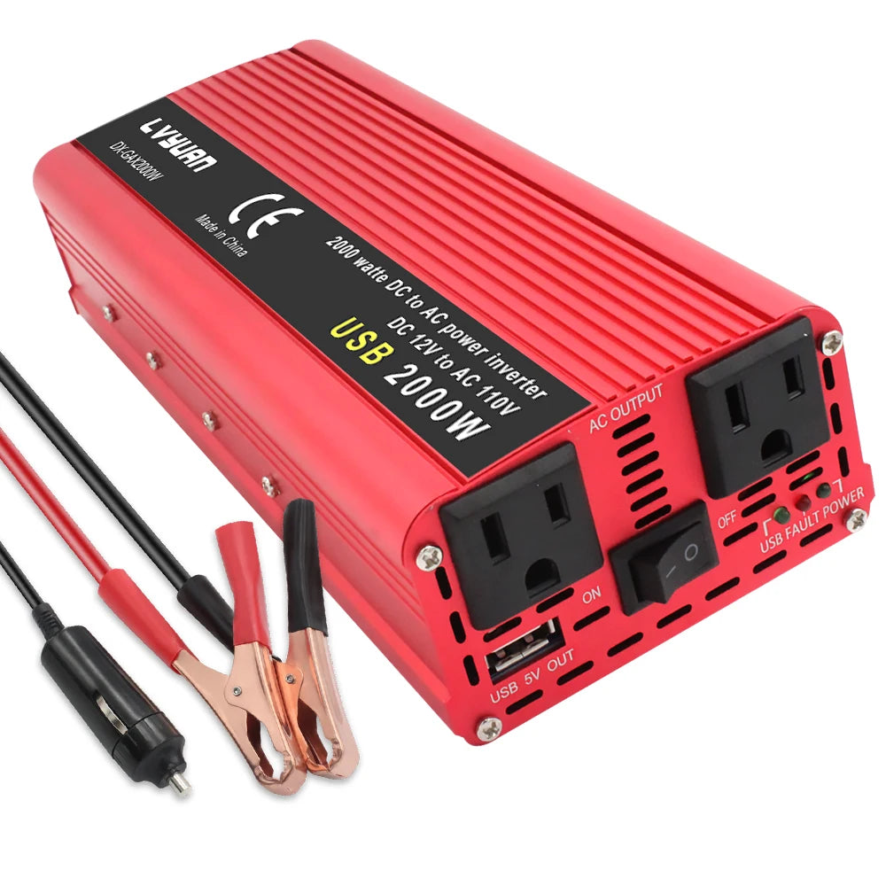 1500W/2000W/2600W Car Inverter DC12V AC110V Power Inversor