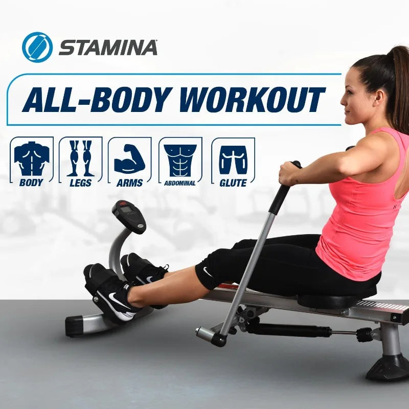 Stamina BodyTrac Glider Hydraulic Rowing Machine with Smart Workout