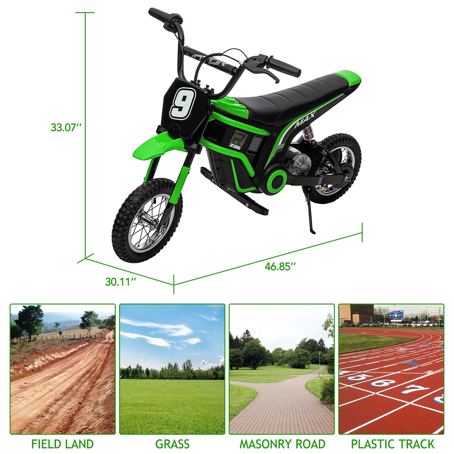 Electric Dirt Bike for Kids 350W Ride On Motorcycle Ages 5 and up