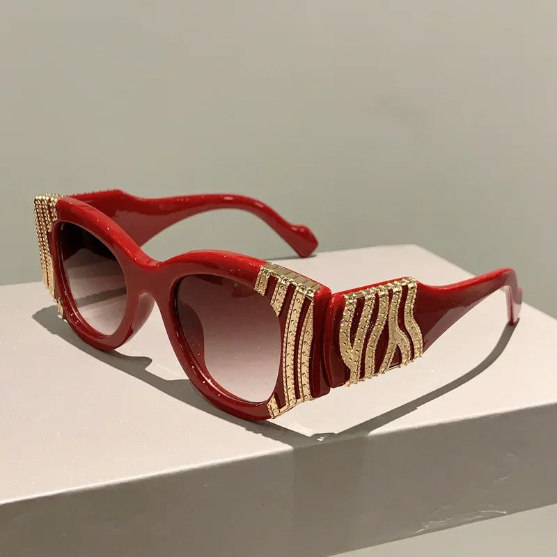 Big Frame Cat Eye Sunglasses Women Fashion Vintage Trendy Sun Glasses Brand Designer Sexy Ladies Shades