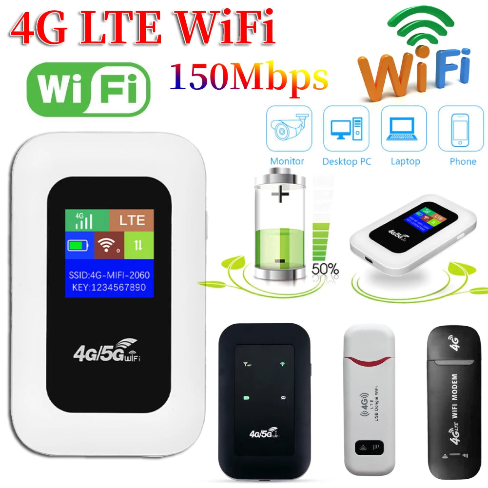 4G/5G Mobile WIFI Router 150Mbps 4G LTE Wireless Router