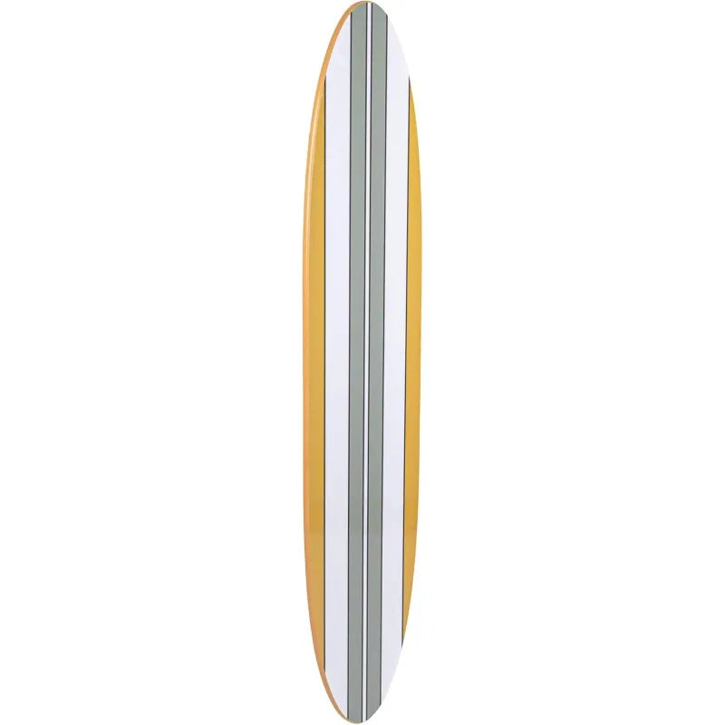 Reclaimed Wood Striped Surfboard Wall Décor, Multicolor