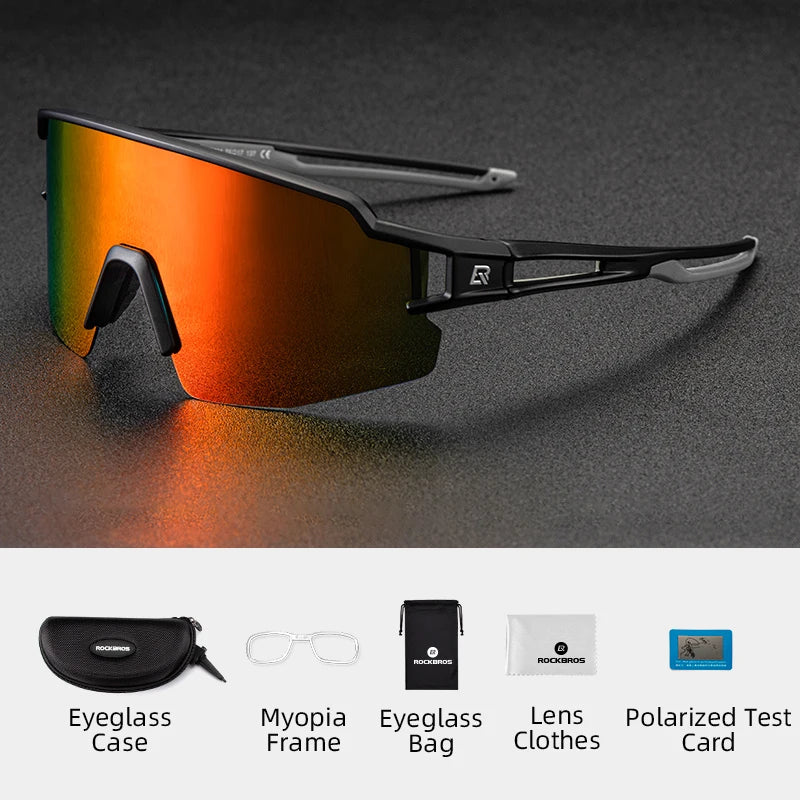 Cycling Glasses Photochromic Polarized Lens Bike Glasses UV400 Protection Eyewear