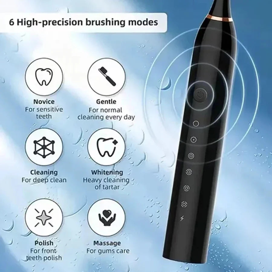 Sonic Electric Toothbrush for Adults Waterproof Brush Head