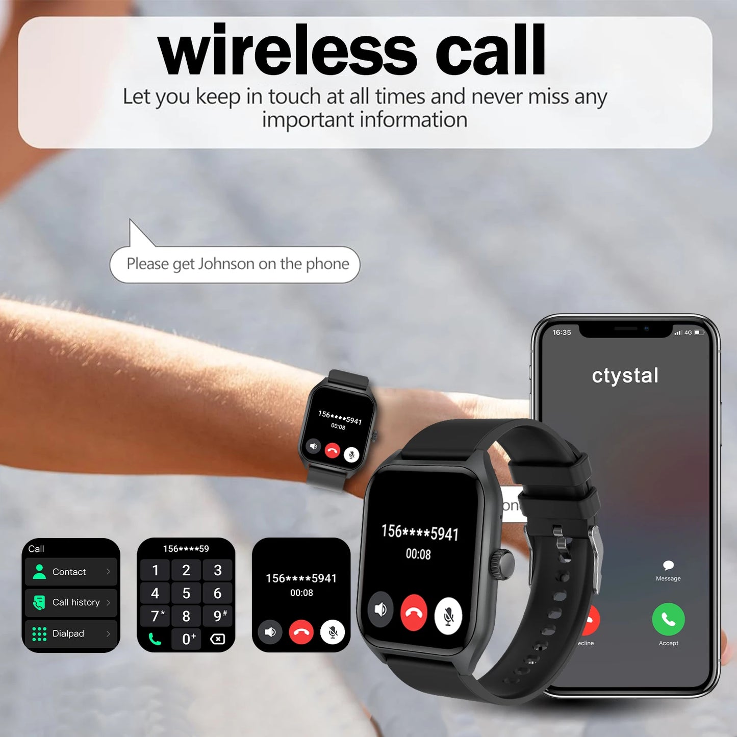 AI Voice Smart Watch for Men Women, HD Screen Activity Trackers