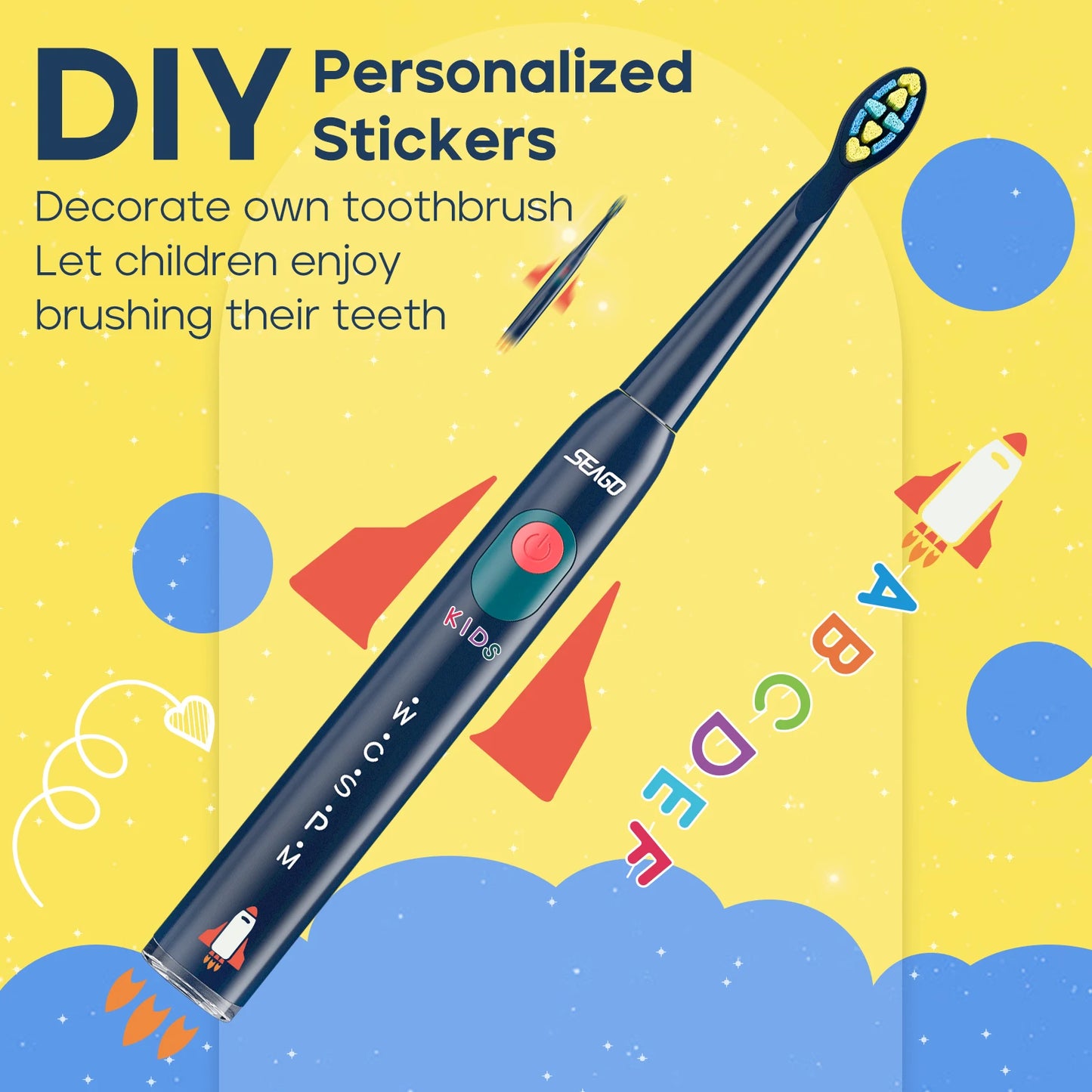 ids Electric Toothbrush for 6+Years 5 Modes Rechargeable Waterproof