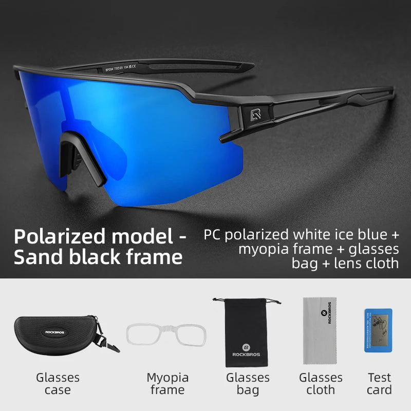 Cycling Glasses Photochromic Polarized Lens Bike Glasses UV400 Protection Eyewear