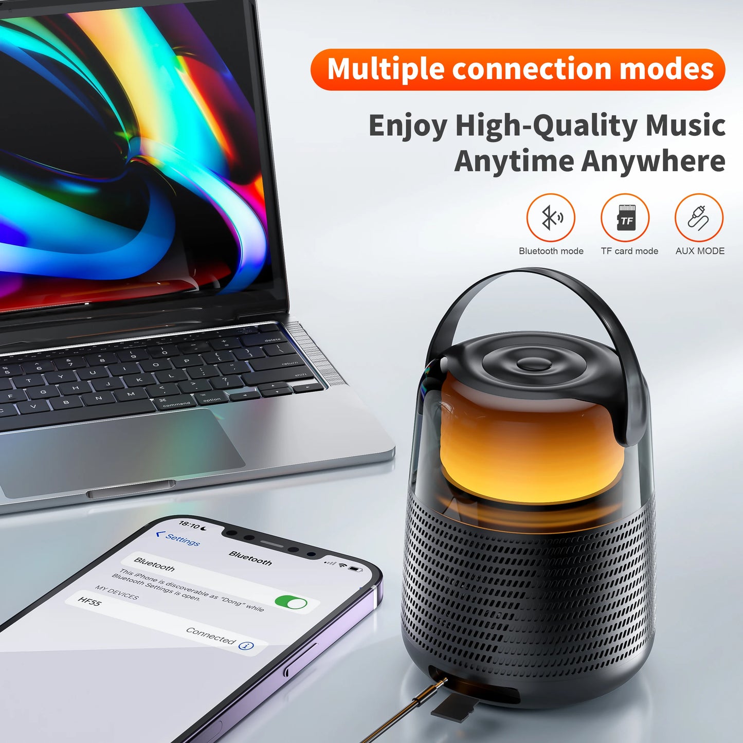 HF55 Bluetooth Speaker with Hi-Res 20W Audio,Wireless HiFi Portable Speaker
