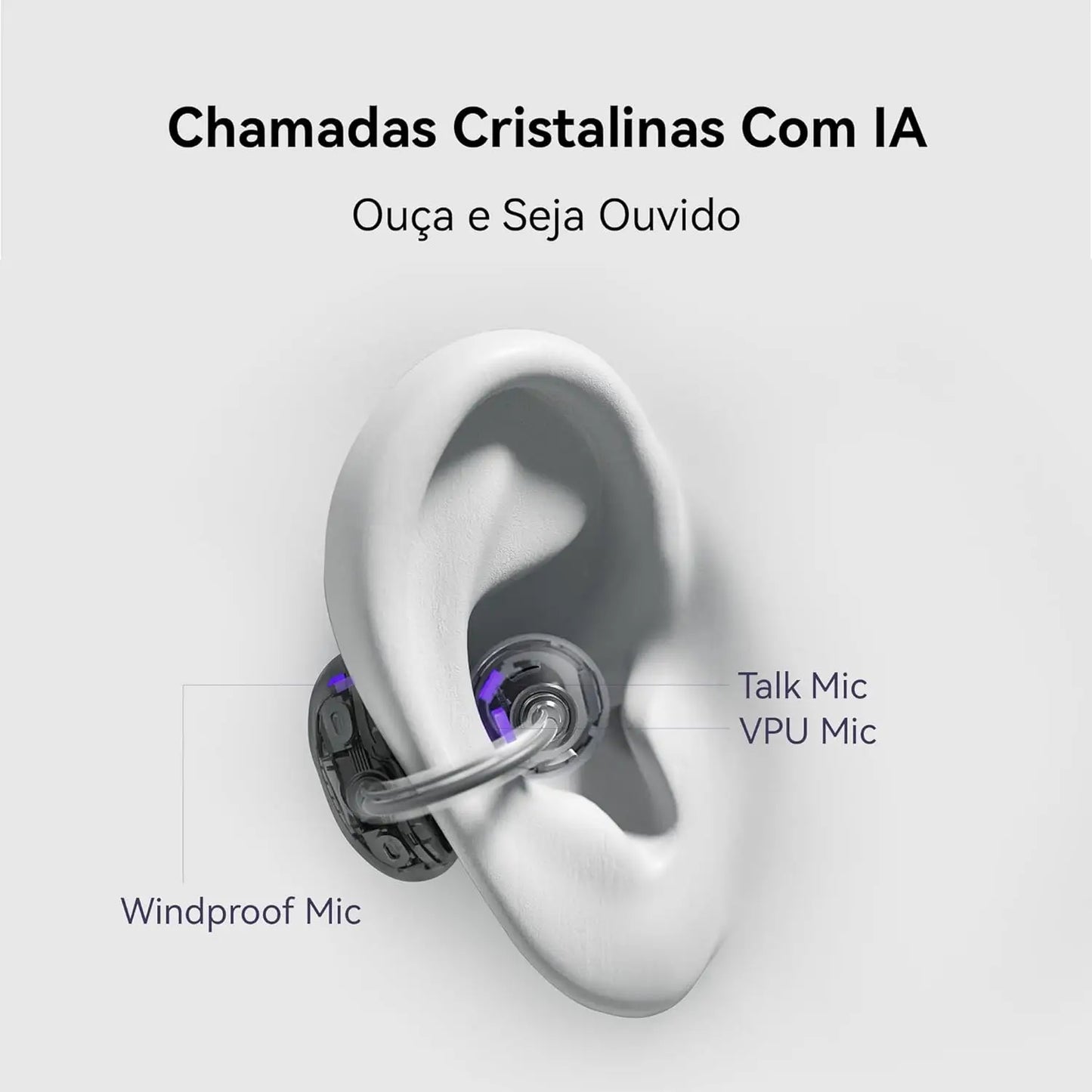 FreeClip Wireless Earbuds - Open Ear Bluetooth Earphones with Long Lasting Battery