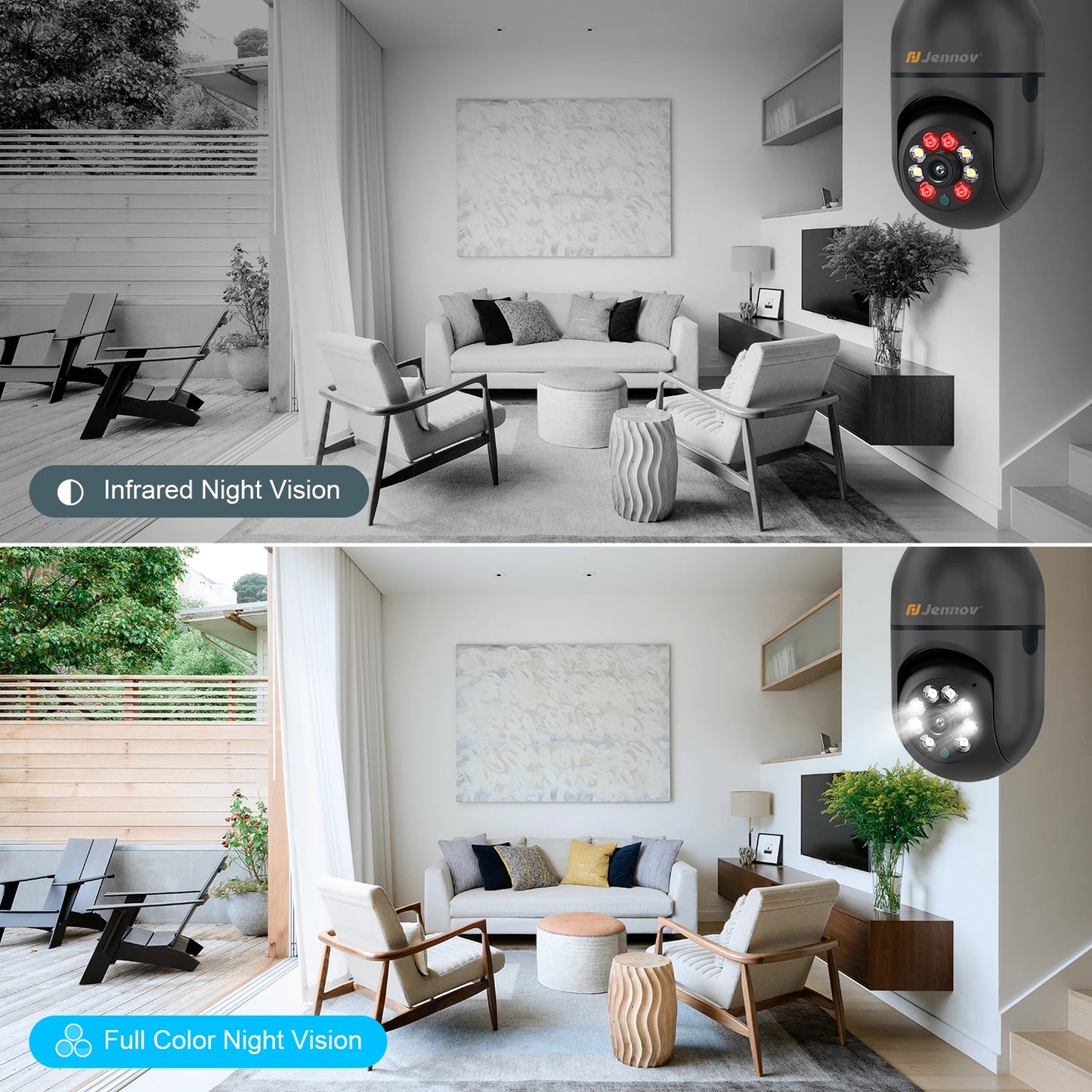 Light Bulb Security Camera, 360°/2k HD Wireless Camera, Wi-Fi L