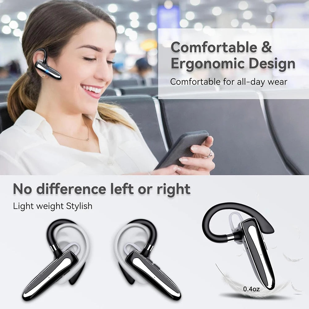 Bluetooth Headset Wireless Hands-Free Phone with Mic Hands-Free Earphones