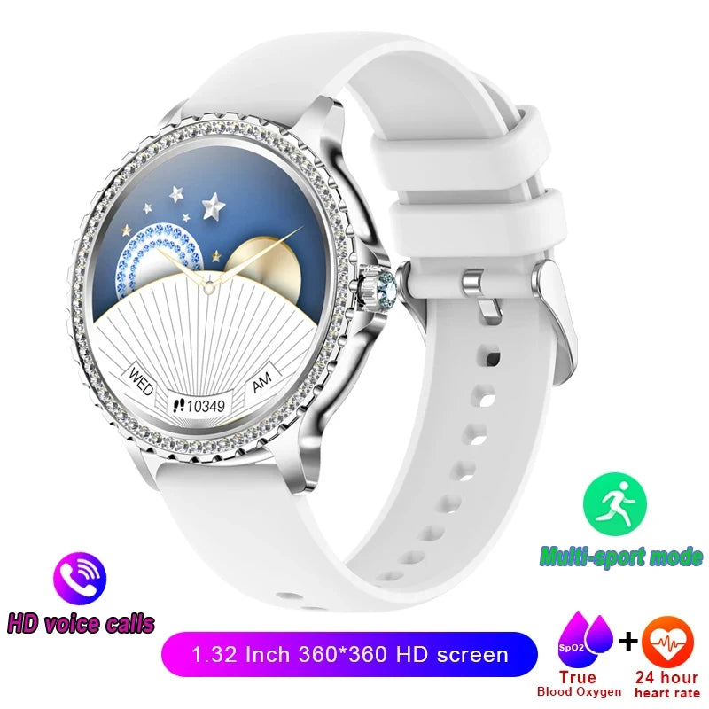 Mijia Women Smart Watch True Blood Oxygen HD Screen Diamond Bracelet Bluetooth