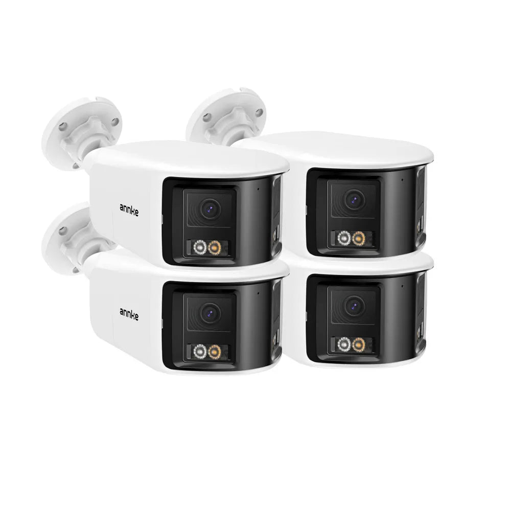 4K 8MP POE Surveillance Camera Dual Lens outdoor camera 1/2/4PCS Color Night Vision