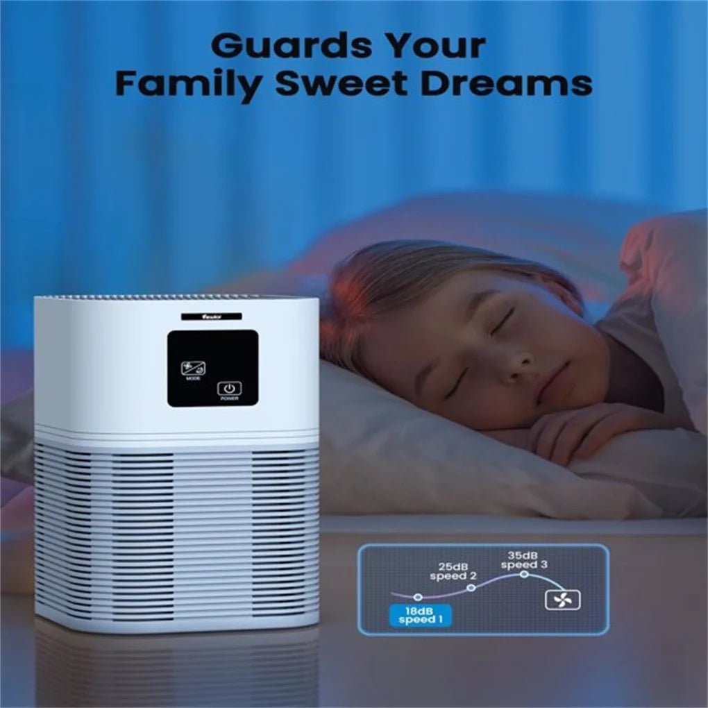 2 in 1 Air Purifier with H13 Filters for Home Allergies Pets Hair