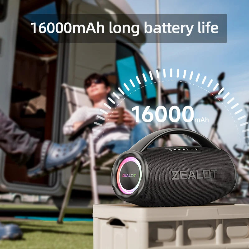 Zealot-S97 80W high power bluetooth speaker portable RGB colorful light