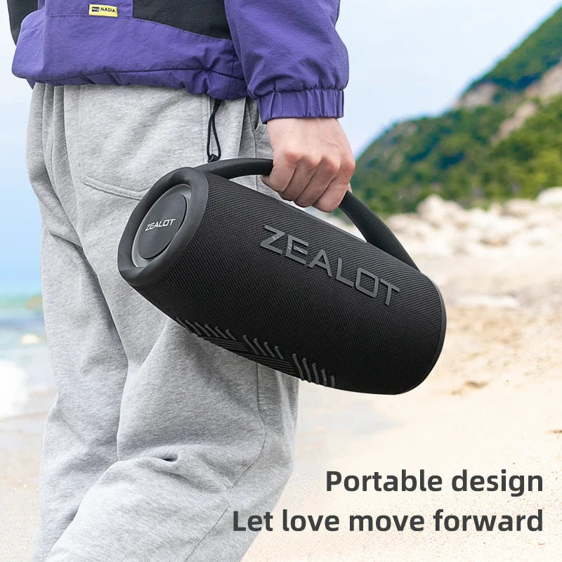 Zealot-S97 80W high power bluetooth speaker portable RGB colorful light