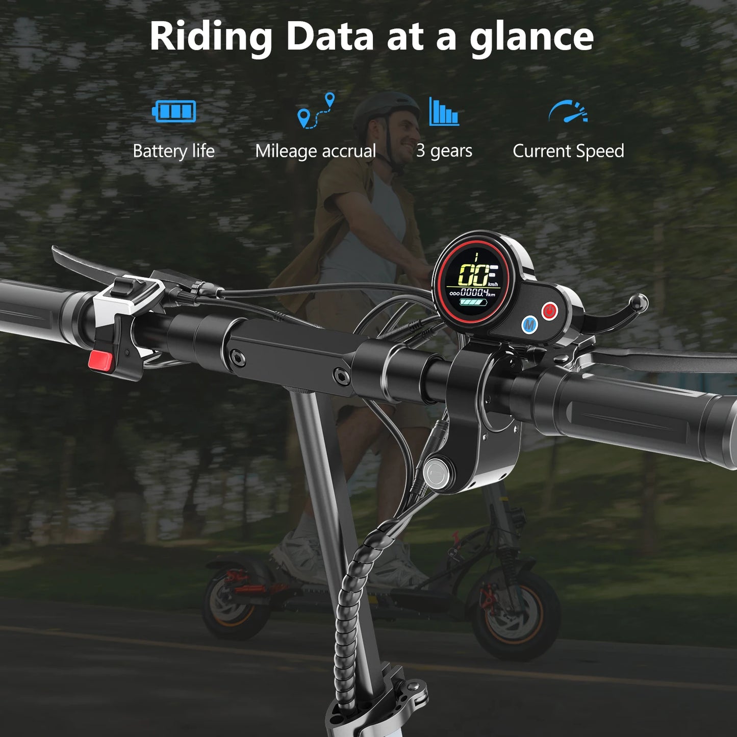 A1 Foldable Electric Scooter Peak 800W Motor 48V/12.5 AH E-Scooter Max Speed 45KM