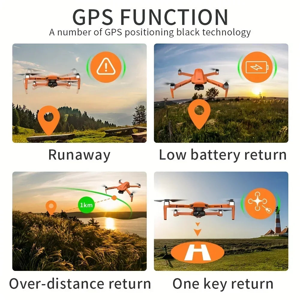 4K HD GPS Drone with Dual Camera 2-Axis Gimbal Optical Flow WiFi FPV, Foldable Quadcopter Toy for Adults and Kids