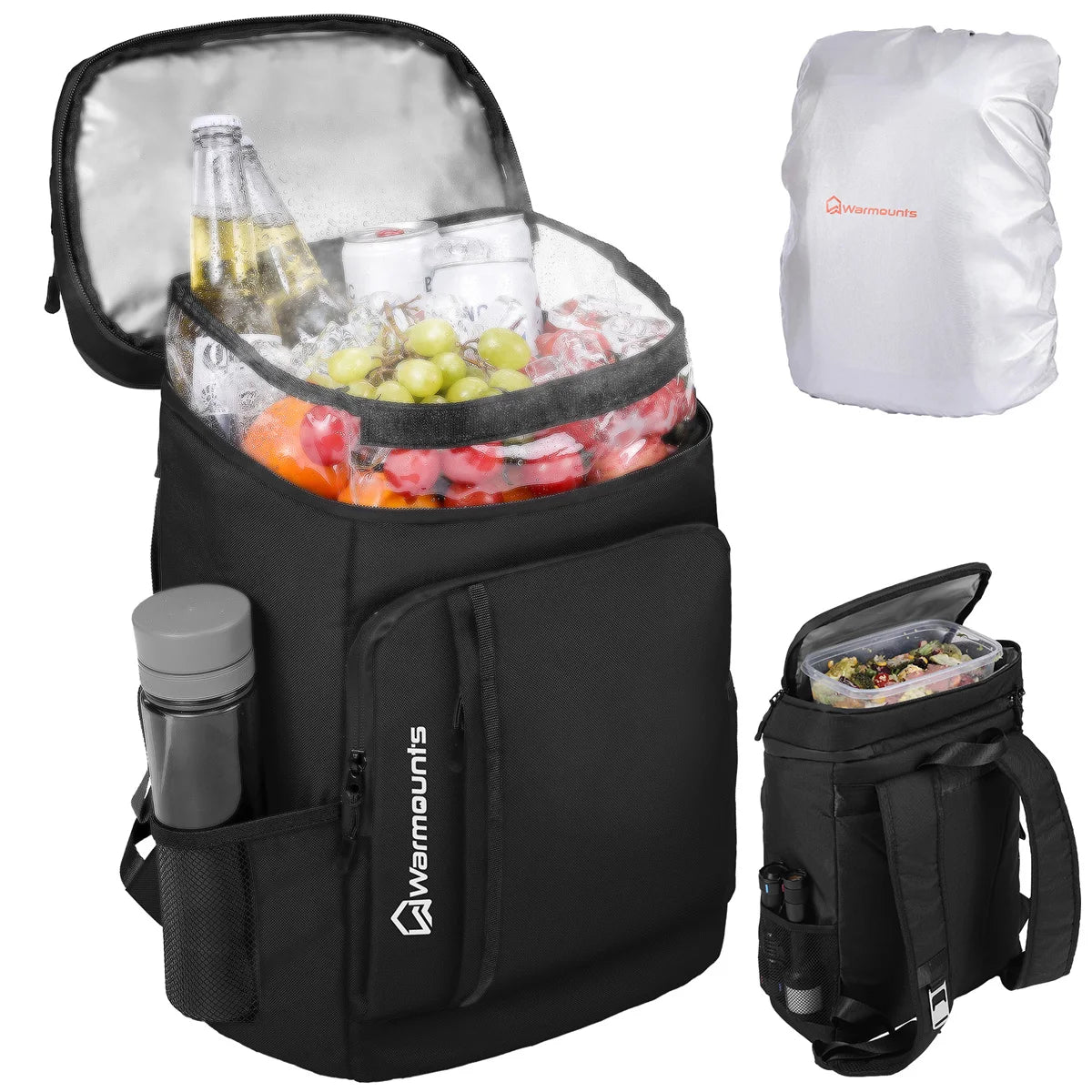 Backpack Cooler Insulated 35 Cans w/ Insulating Cover Upgraded Leakproof