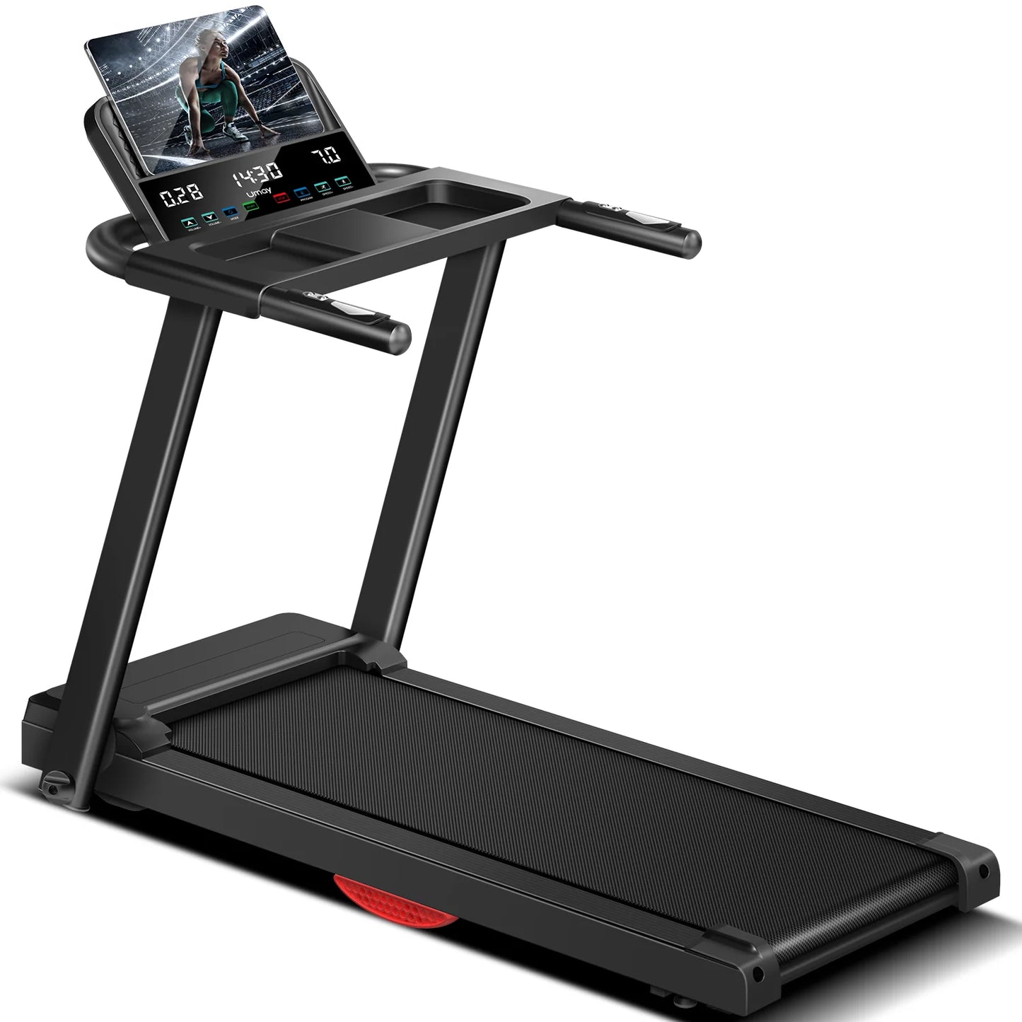 3.0HP Brushless Foldable Home Treadmill | 300LB Capacity | HR Monitor