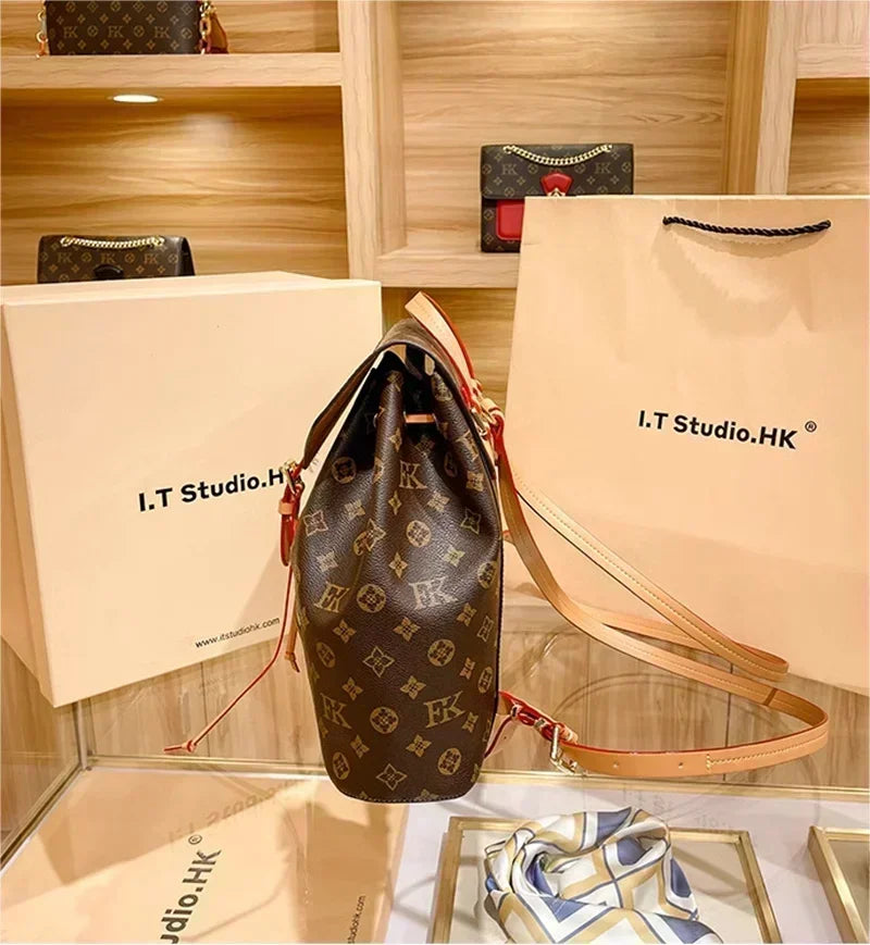 Designer Bags Presbyopia Casual Brown Backpack Fashion brand Luxury genuine leather