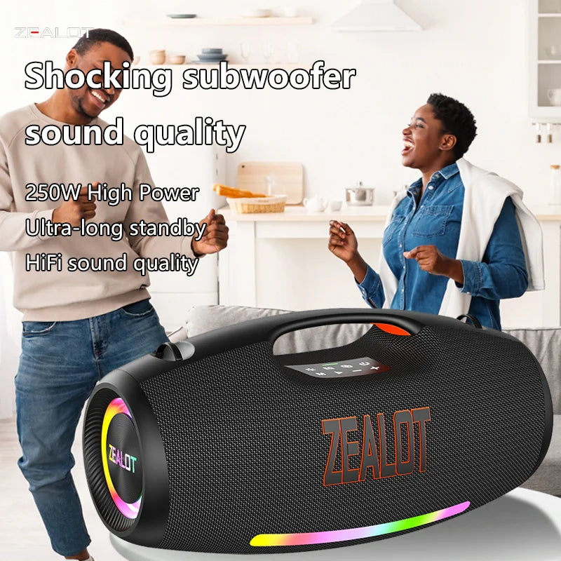 ZEALOT-S89 250W Portable Bluetooth Speaker High Volume Waterproof
