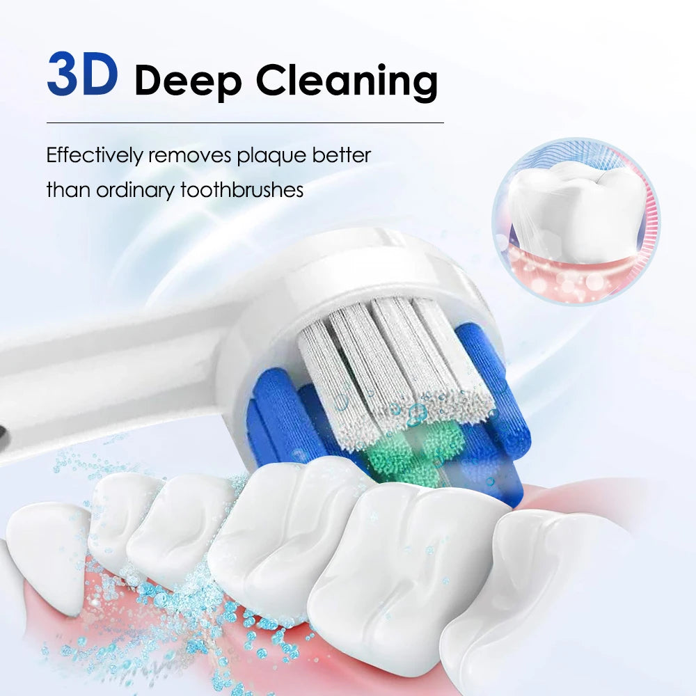 Smart Rotating Timing Electric Toothbrush, Rechargeable Rotary Toothbrush