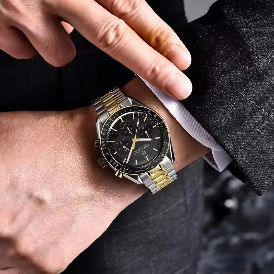 2025 New DESIGN Moon Men's Watches Gold Luxury Quartz Watch For Man