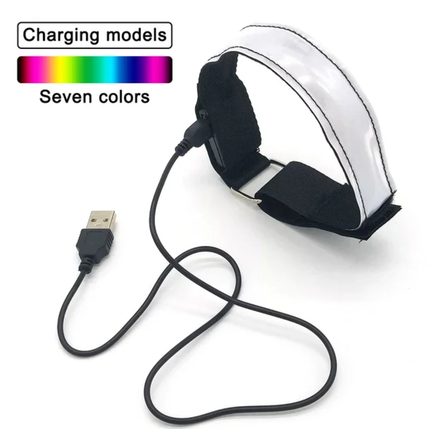 USB Charging Luminous Night Armband Bracelet Safety Belt