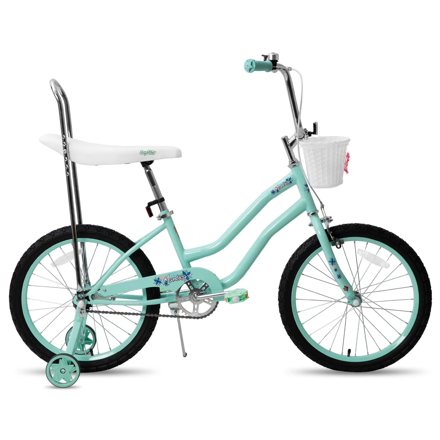 US warehouse 20 Inch Bike with Training Wheels, Banana Seat for Girls Ages 6-15