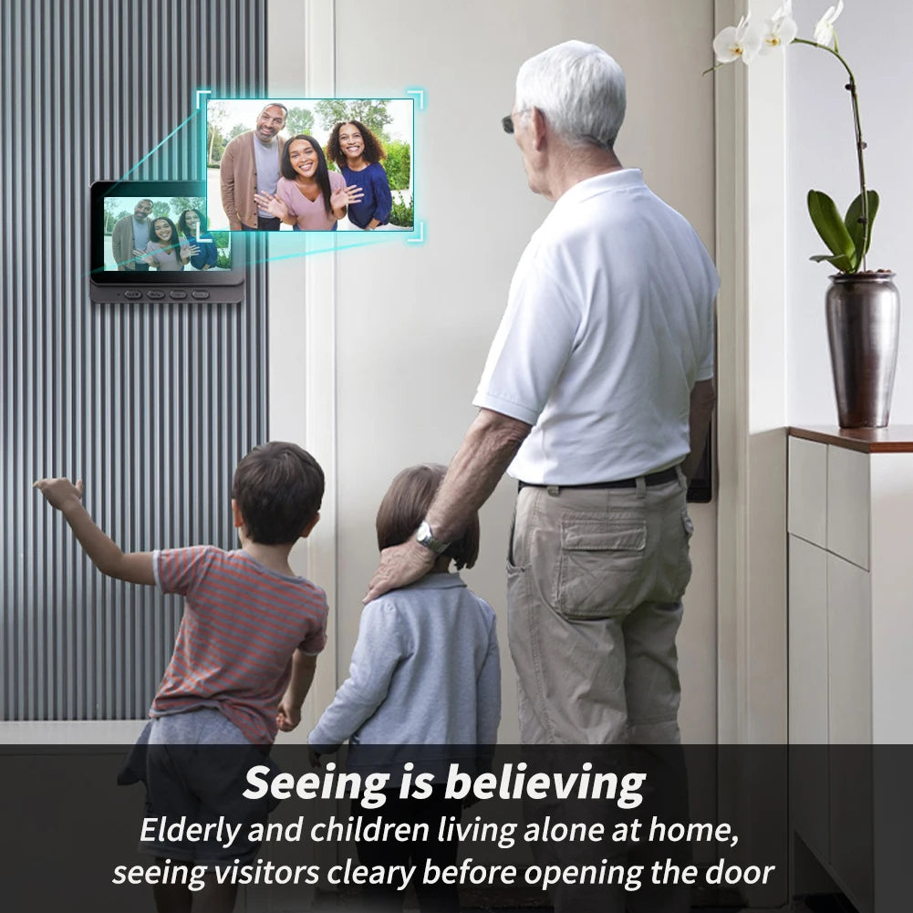 WiFi wireless smart video doorbell, Two-way outdoor 1080P HD camera, Wireless intercom voice,
