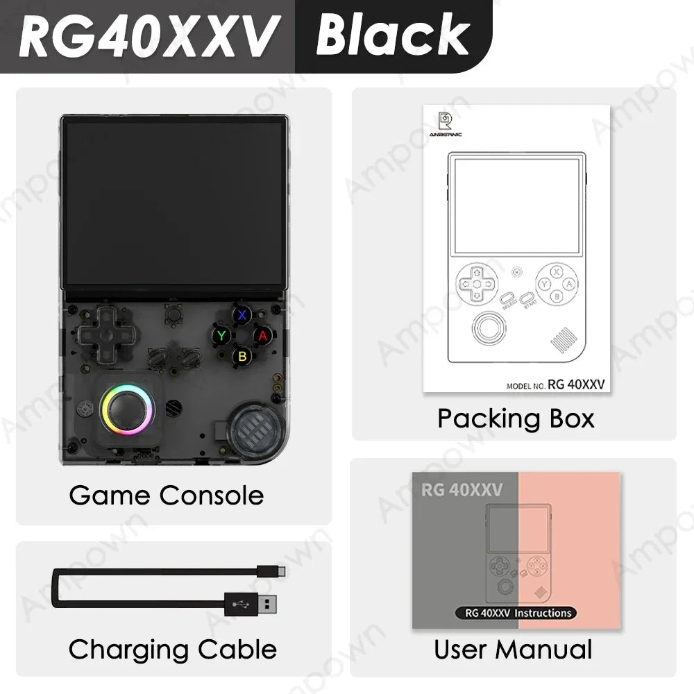 Handheld Game Console 4'' IPS Screen Video Output Joystick RGB lighting