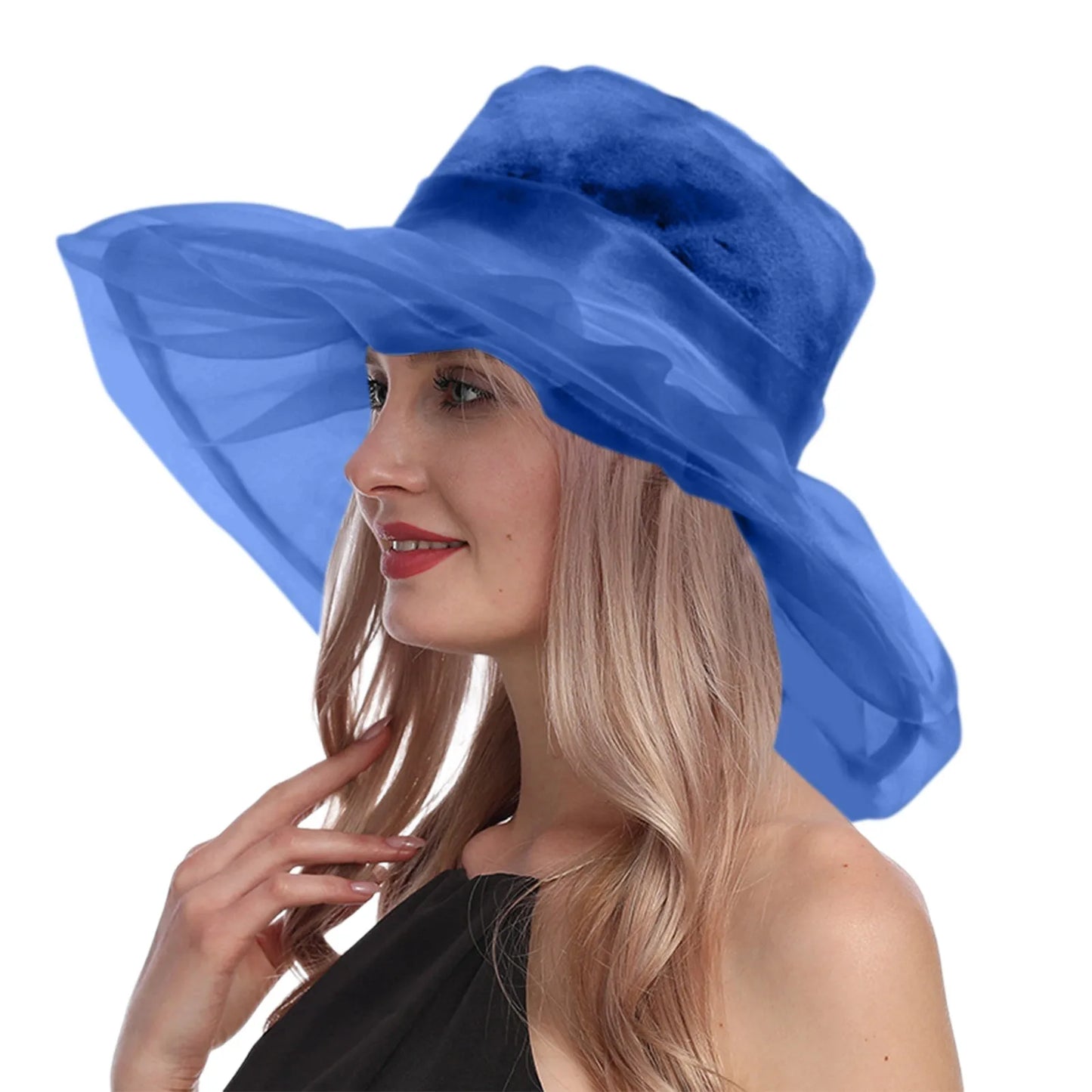 Elegant Women's Hat Stylish Foldable Beach Hat with Wide UV