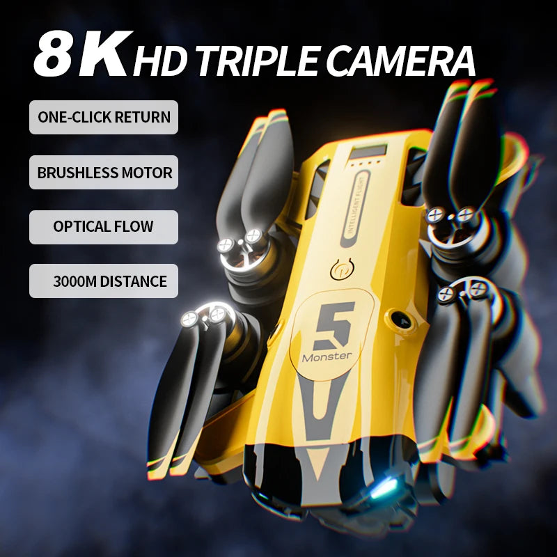 New M5 Max Drone 8K Professinal 4K HD Camera Wide Angle Optical Flow
