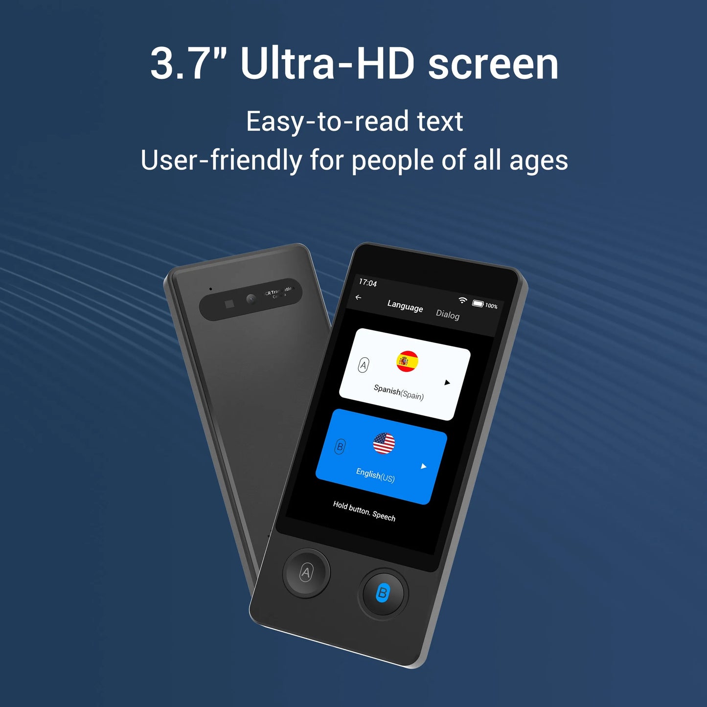 W12 Translator Device,Two Way Real Time Voice Translator
