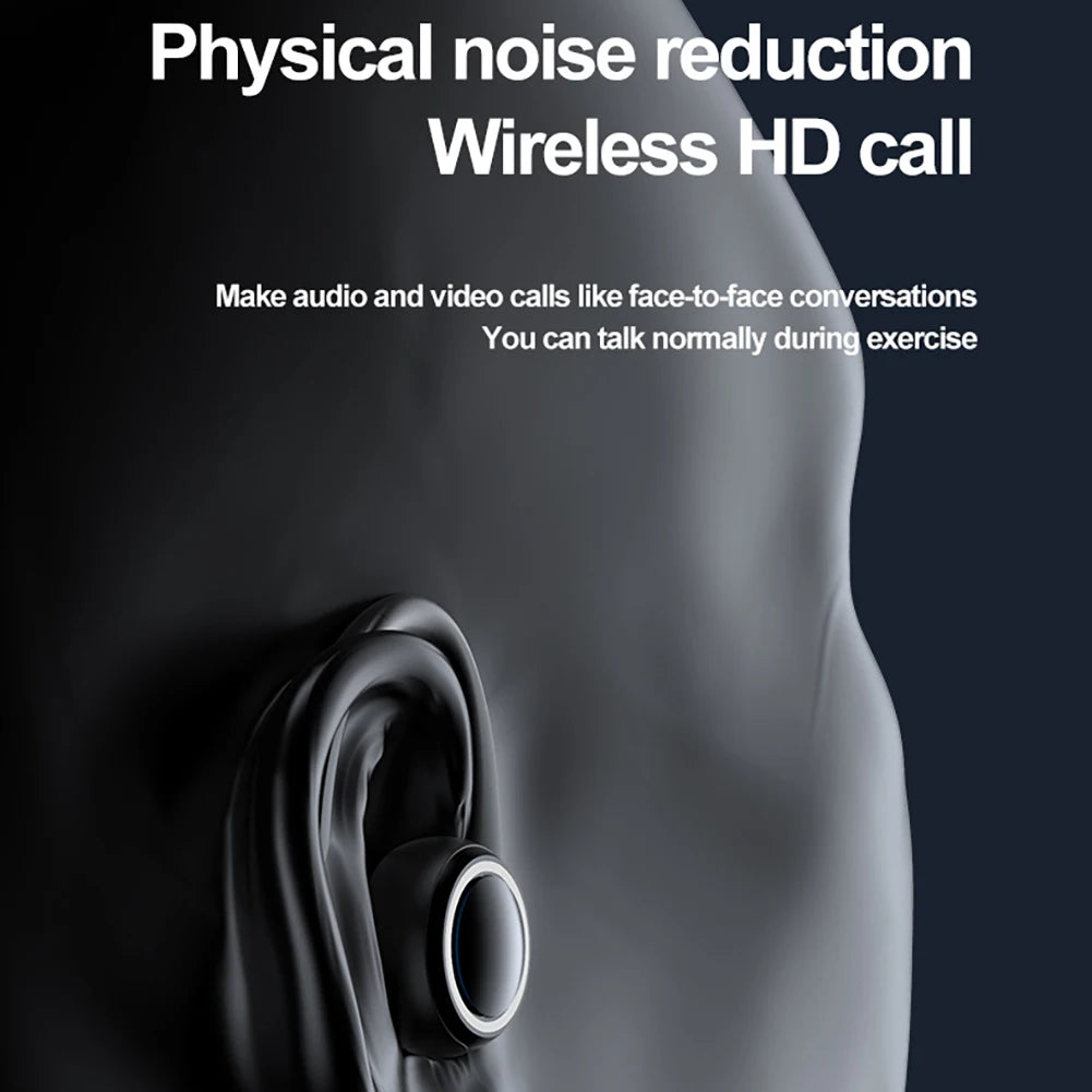 Wireless Bluetooth-compatible Earphone Hanging Ear Sports Waterproof.