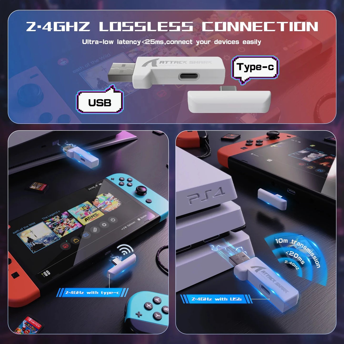 Ultra-Light Tri-Mode Gaming Headset Ultra-Light wireless Gaming