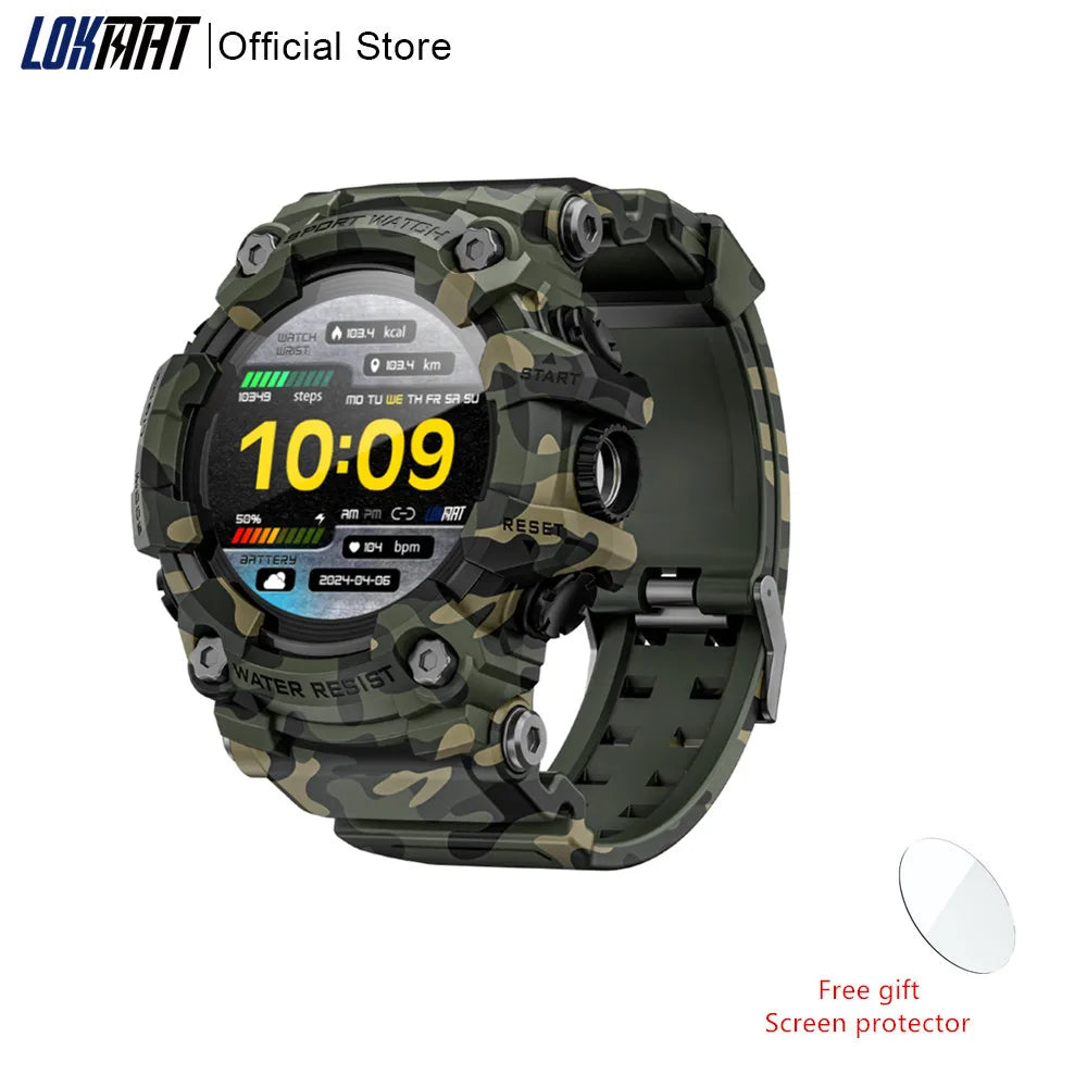 Rugged Sport Smart Watch ATTACK-GT Bluetooth Calls Colorful Waterproof Military