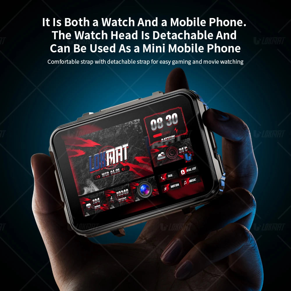 MAX Android Watch Phone Square Big Screen Wifi 4G Calls Smartwatches