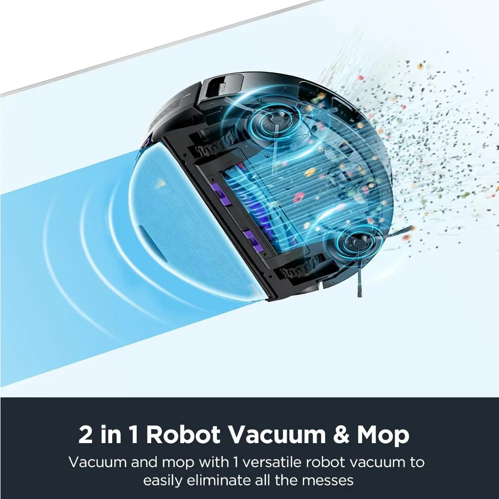 HOME Robot Vacuum with Bagless Self Emptying Station, 2 in 1 Robotic Vacuum and Mop Combo,