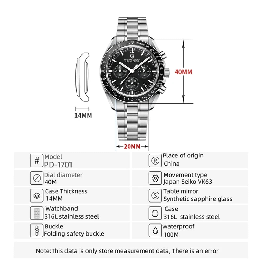 2025 New DESIGN Moon Men's Watches Gold Luxury Quartz Watch For Man