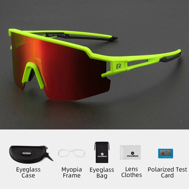 Cycling Glasses Photochromic Polarized Lens Bike Glasses UV400 Protection Eyewear