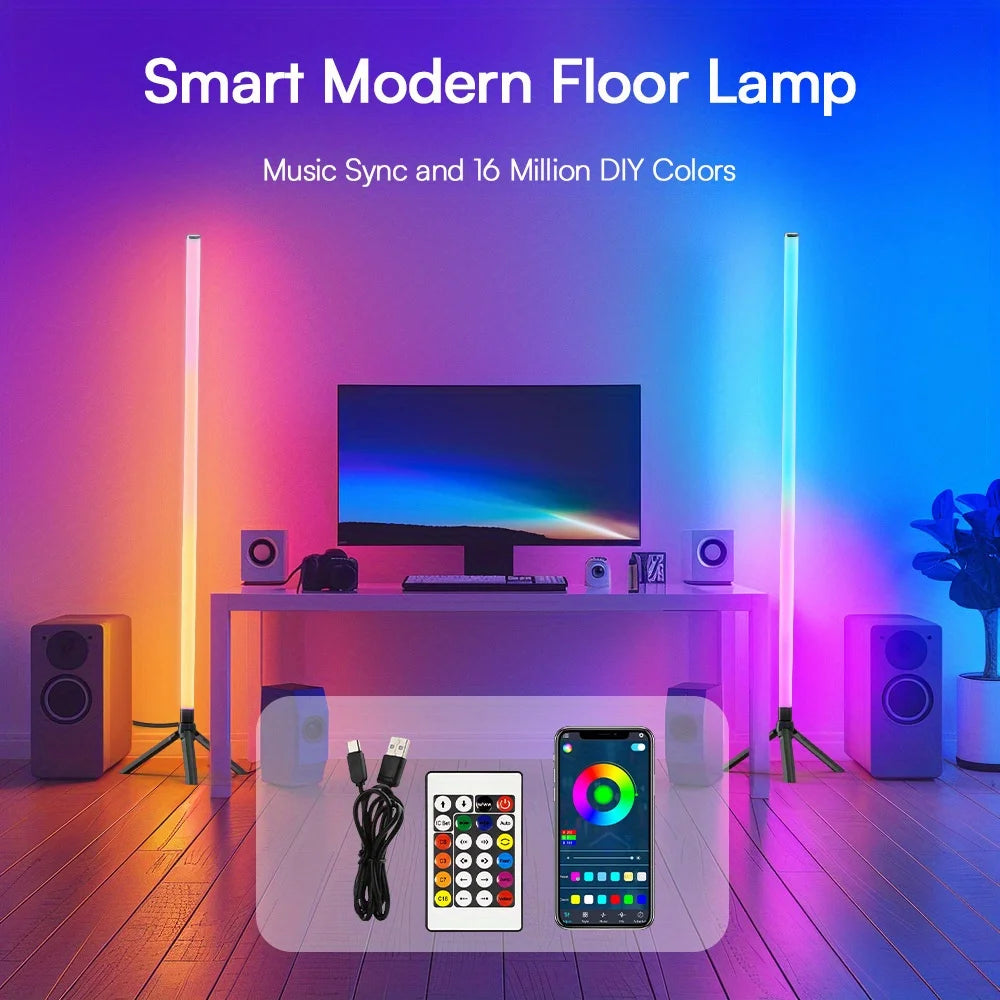 360° Smart RGB Corner Lamp: App/Remote Control, Music Sync,