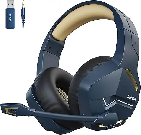 Wireless Gaming Headset with Mic for PC PS4 PS5 2.4G Bluetooth USB Gamer