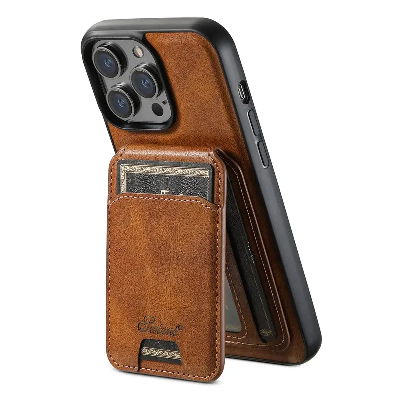 Magsafe Magnetic 2 In 1Wallet Leather Case For iPhone Cover