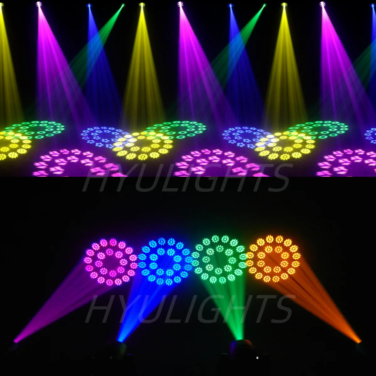 1/2/4 PCS 200W Mini BEAM SPOT LED Moving Head Beam&Spot 24 Rotating Prisms 14 Gobos 11Color Wheel
