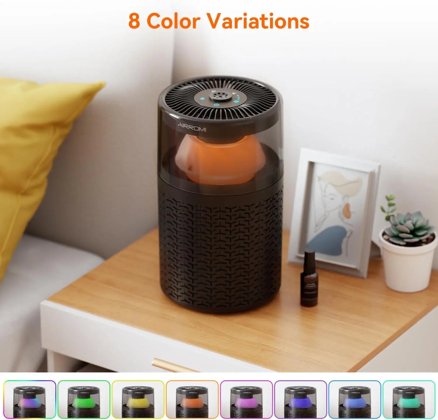 Pet Air Purifier for Home & Bedroom, HEPA Activated Carbon Filter, Removes Pet Dander & Odor,
