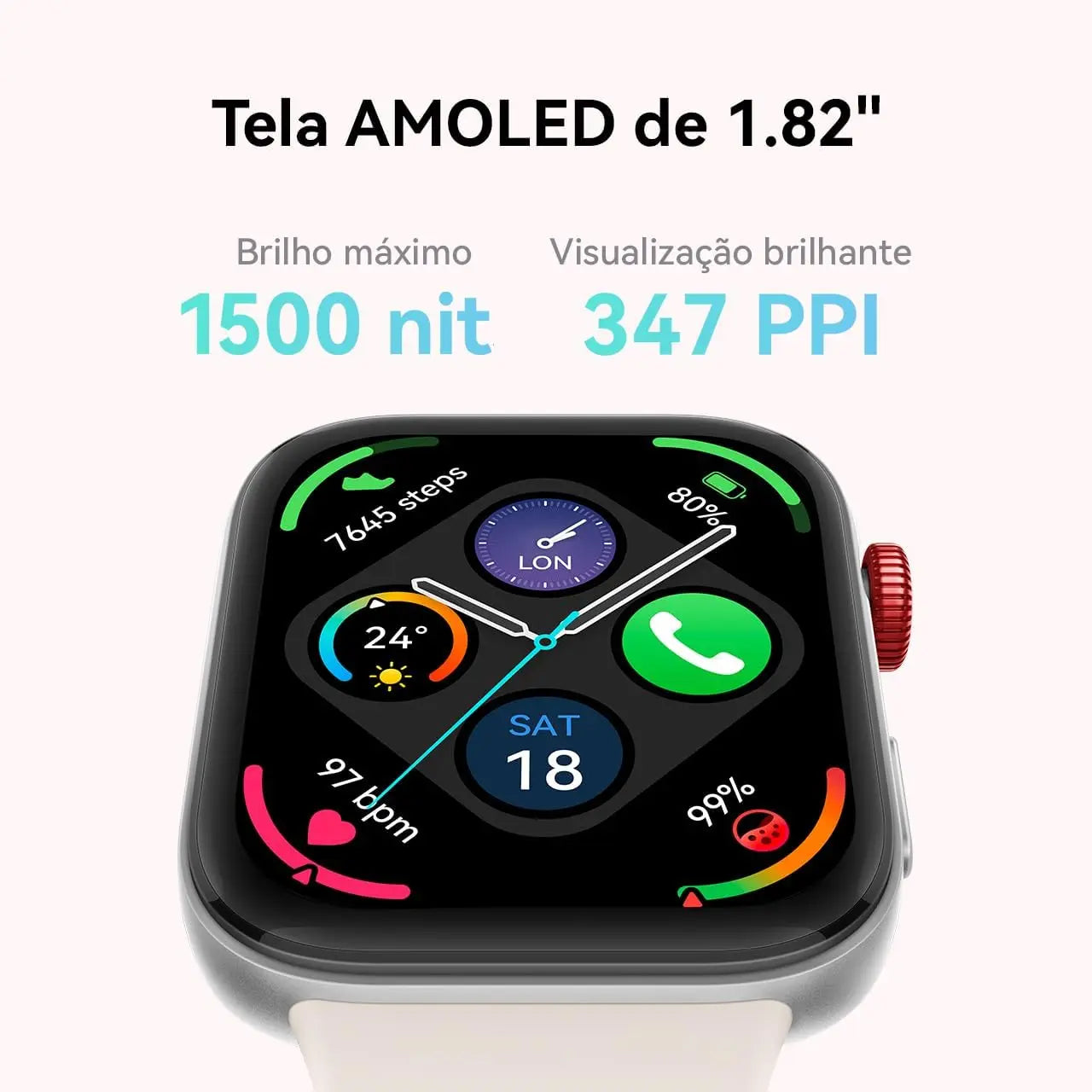 Watch FIT 3,1.82" AMOLED Display ,Ultra-Slim ,All-Round Fitness , Health Managment,Durable